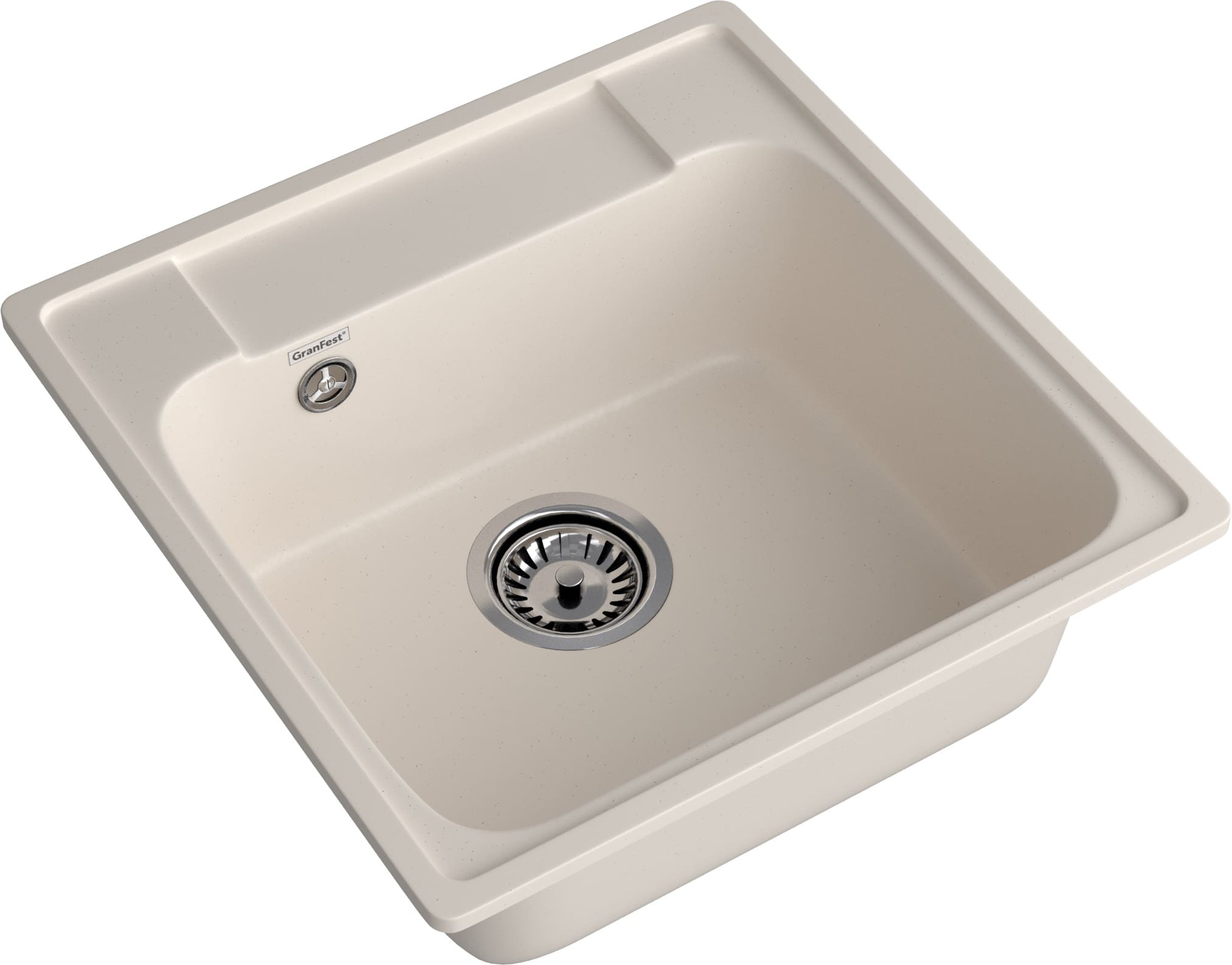 Кухонная мойка GRANFEST QUARZ Z-48 белый + сифон - фото2