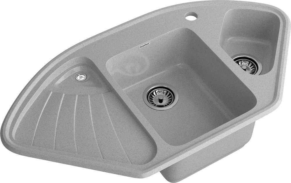 Кухонная мойка GRANFEST CORNER C-1040E серый - фото2
