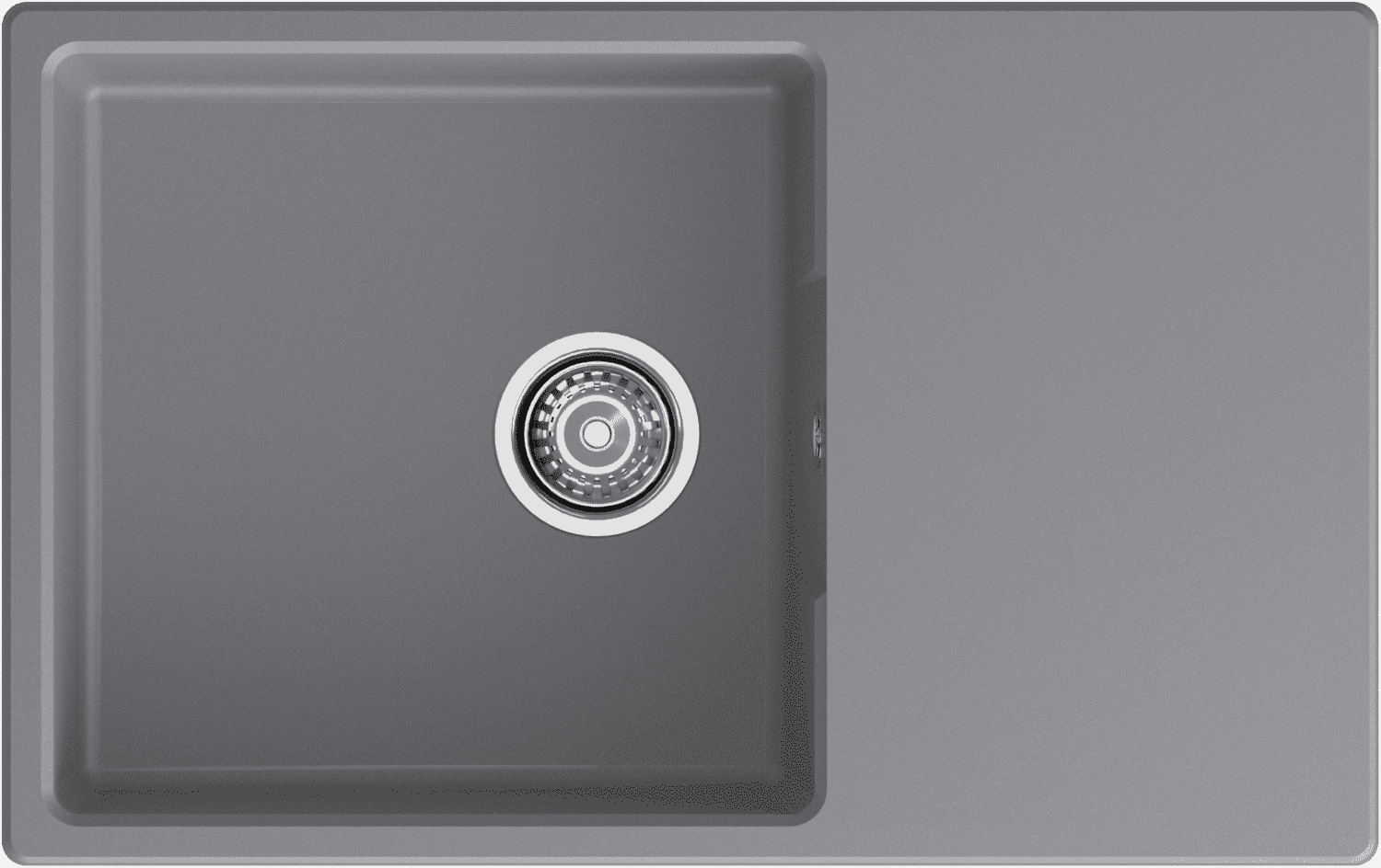 Кухонная мойка GRANFEST URBAN UR-678L темно-серый - фото