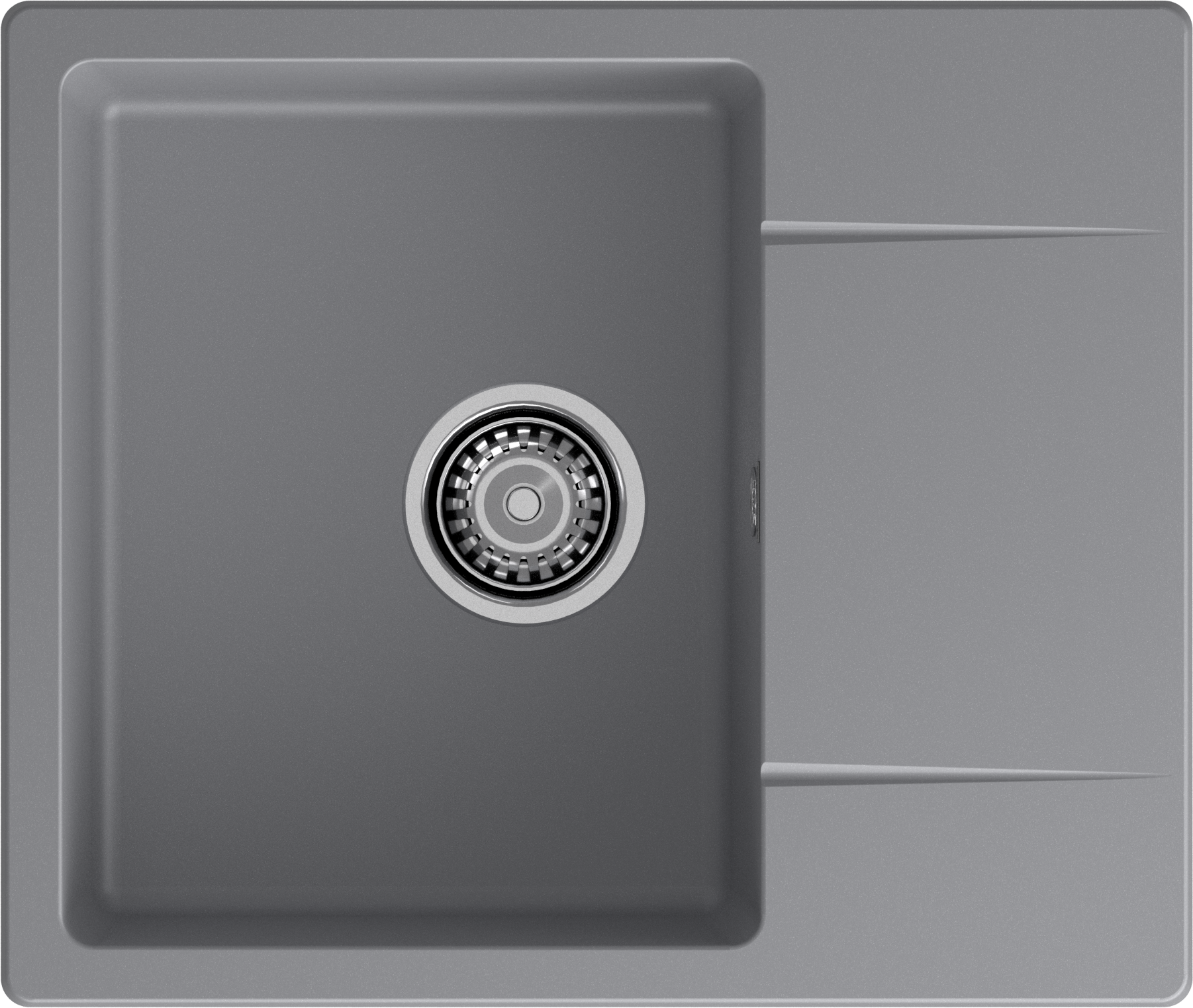 Кухонная мойка GRANFEST URBAN UR-258L темно-серый - фото