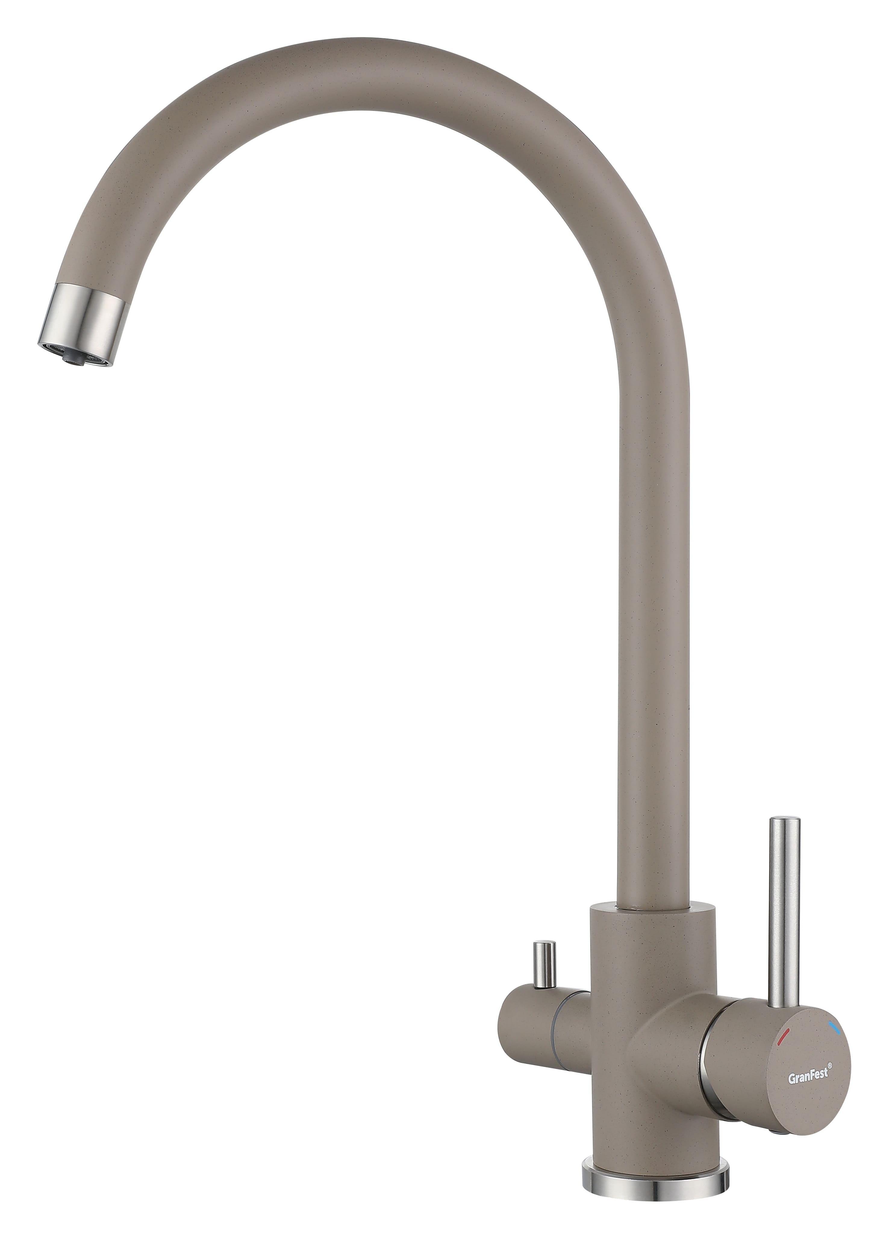 Смеситель для кухни GRANFEST QUARZ Z-5420 песочный - фото