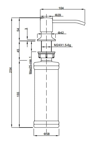 Дозатор GRANFEST Круглый 002 черный - фото3