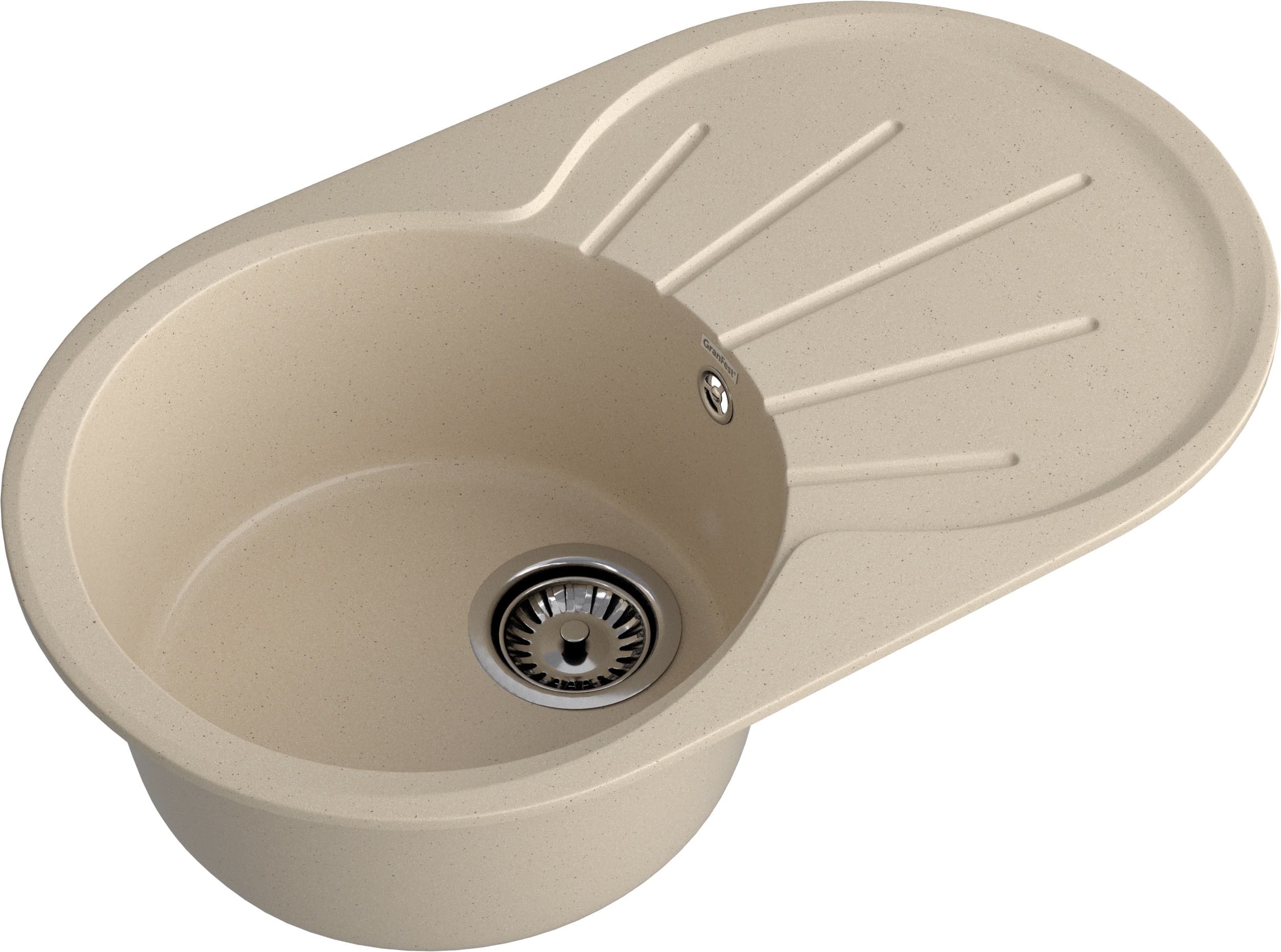 Кухонная мойка GRANFEST RONDO R-750L кашемир - фото2