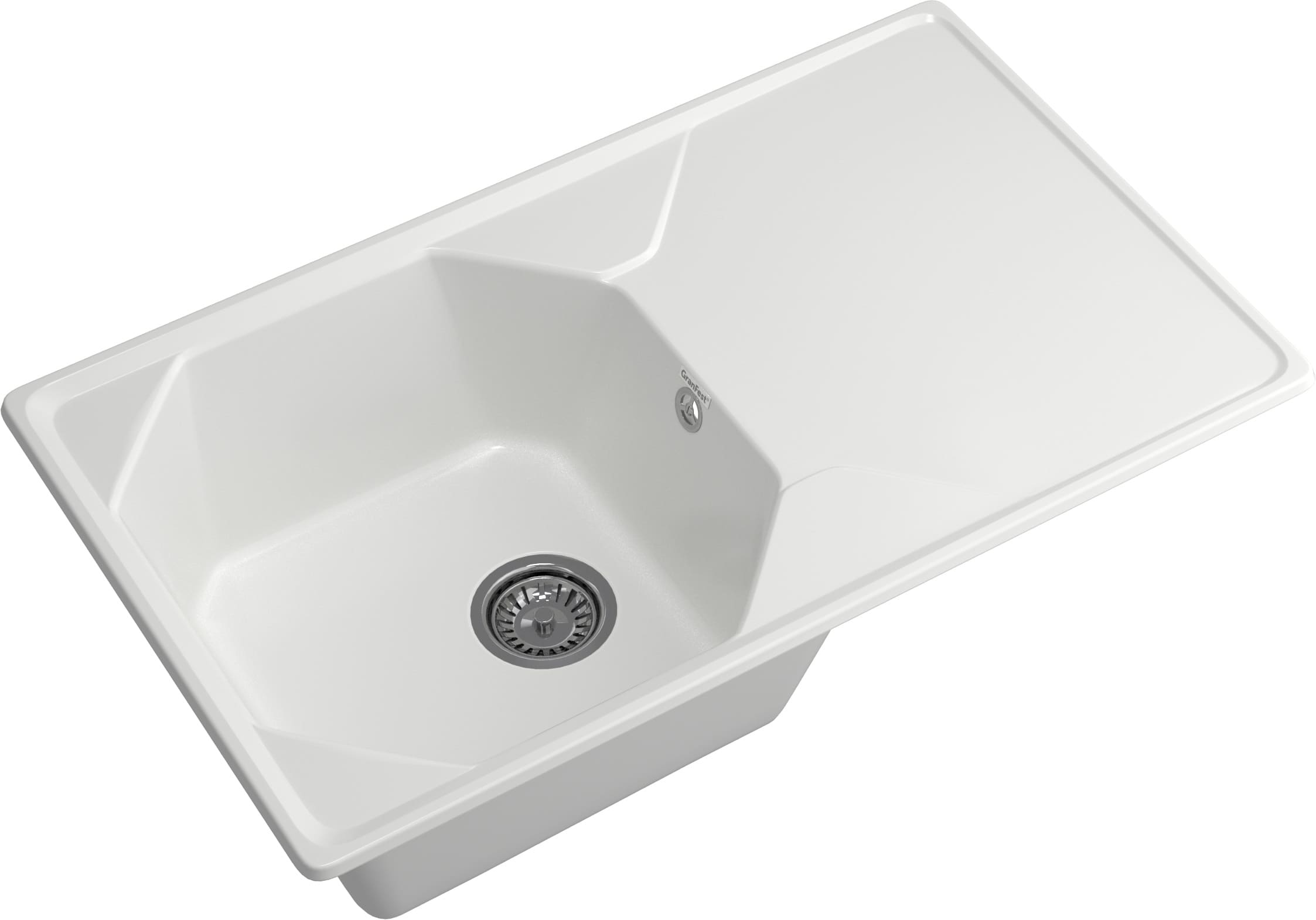 Кухонная мойка GRANFEST UNIQUE U-840L иней - фото2