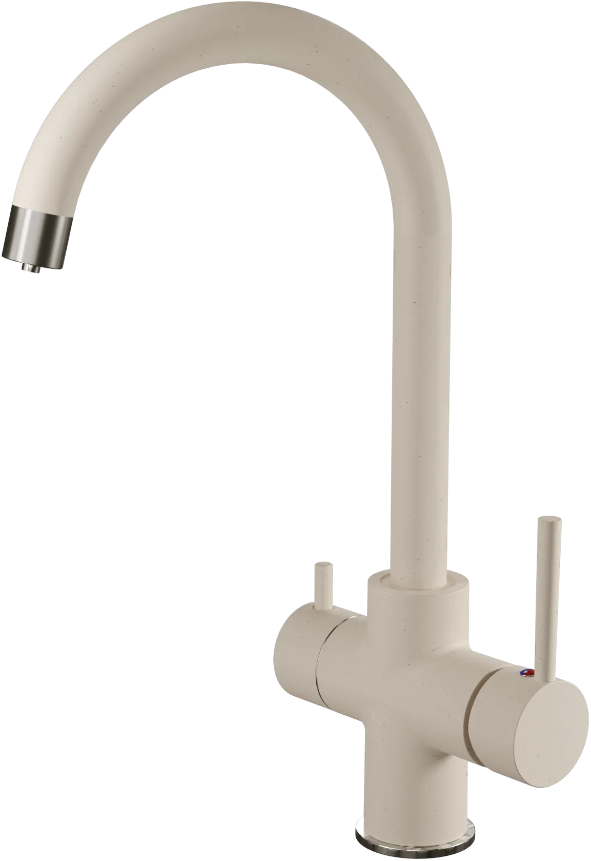 Смеситель для кухни GRANFEST QUARZ Z-5422 белый - фото