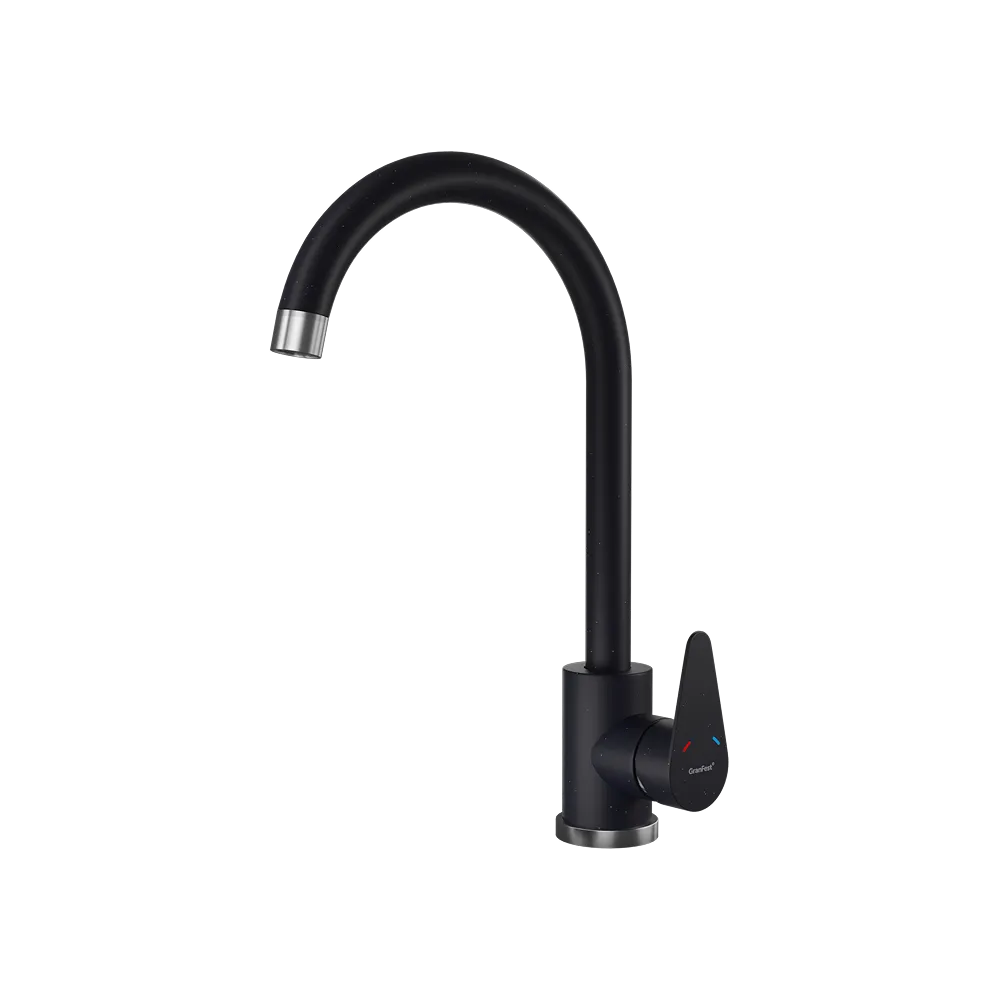 Смеситель для кухни GRANFEST QUARZ Z-5412 черный - фото