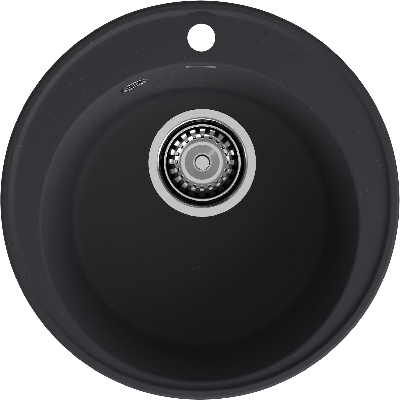 Кухонная мойка GRANFEST QUARZ Z-08 черный + сифон - фото