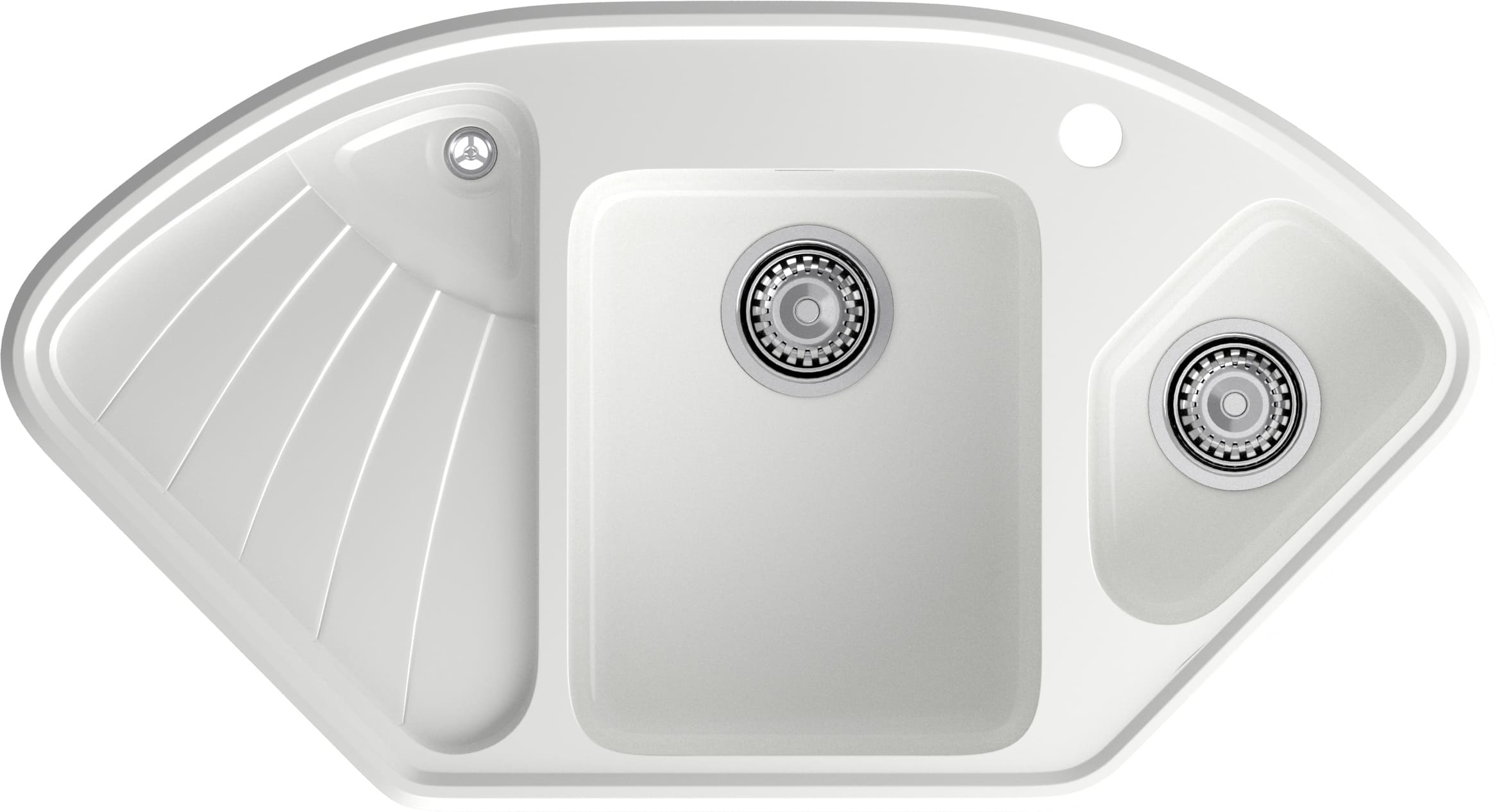 Кухонная мойка GRANFEST CORNER C-1040E иней - фото