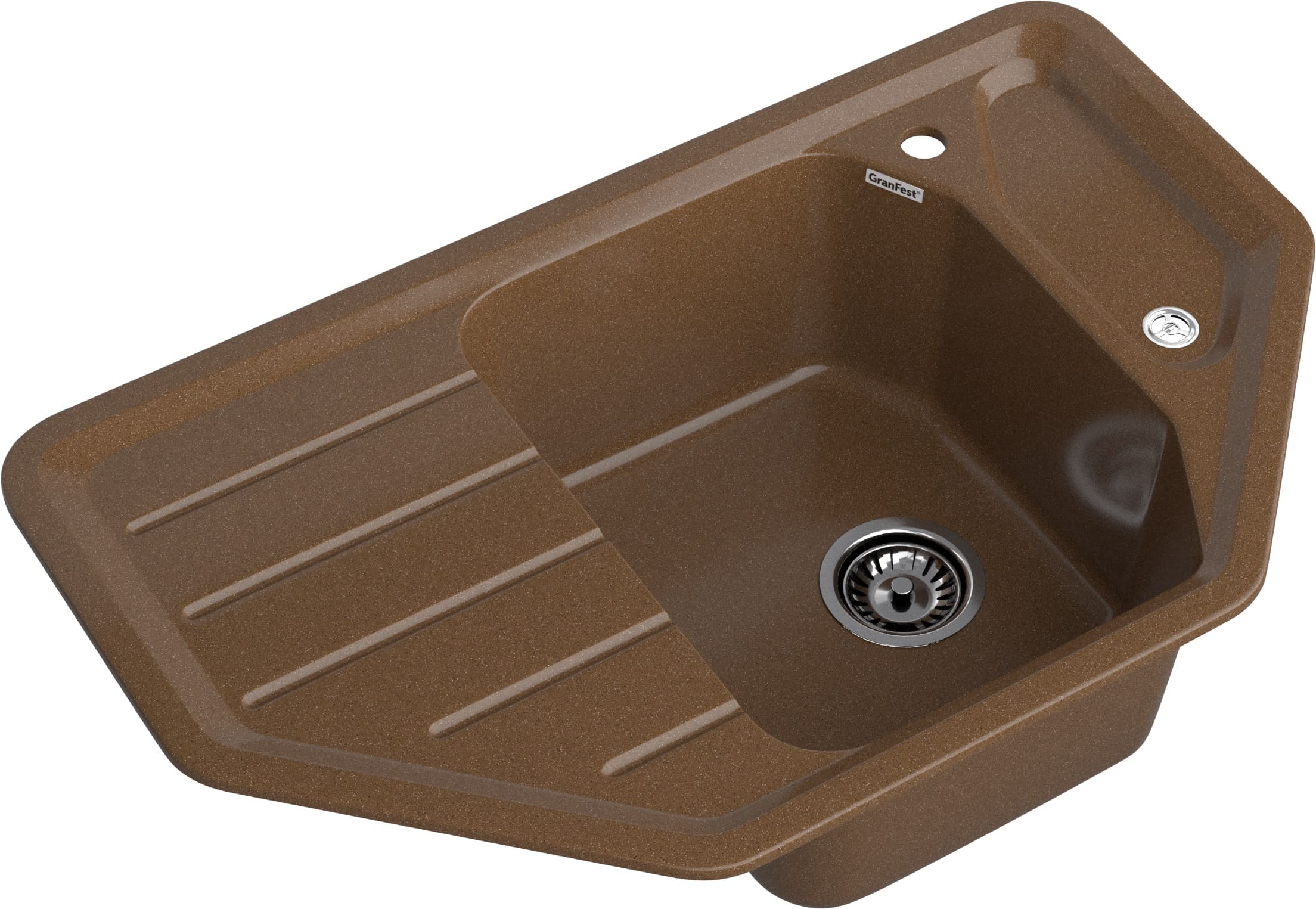 Кухонная мойка GRANFEST CORNER C-800E терракот - фото2