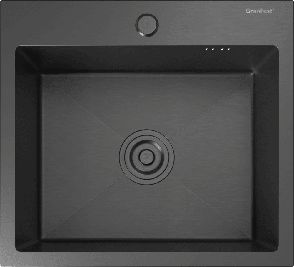 Кухонная мойка из нержавеющей стали GRANFEST METAL 4844 PVD графит - фото