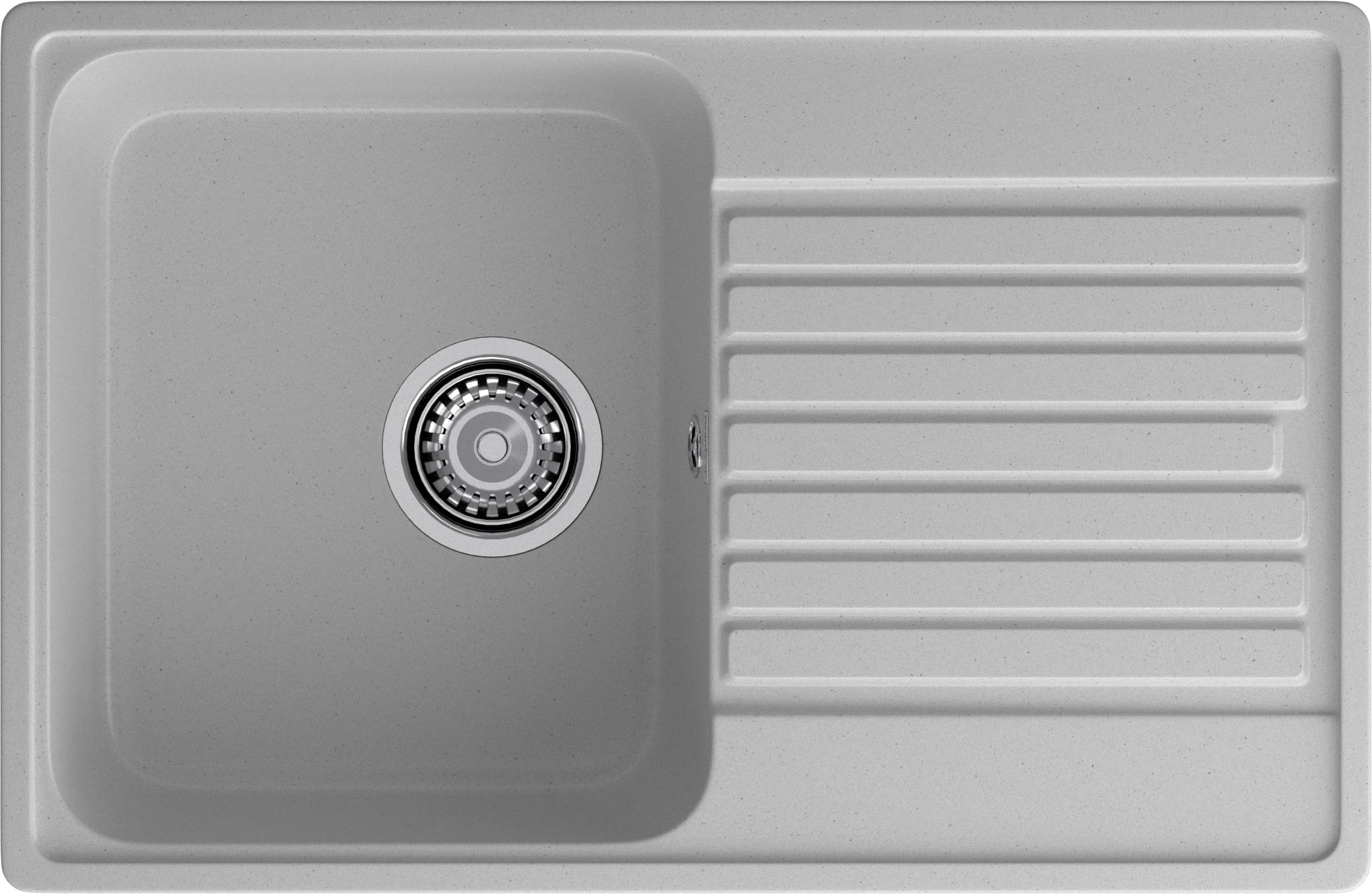 Кухонная мойка GRANFEST QUARZ Z-78 серый + сифон - фото