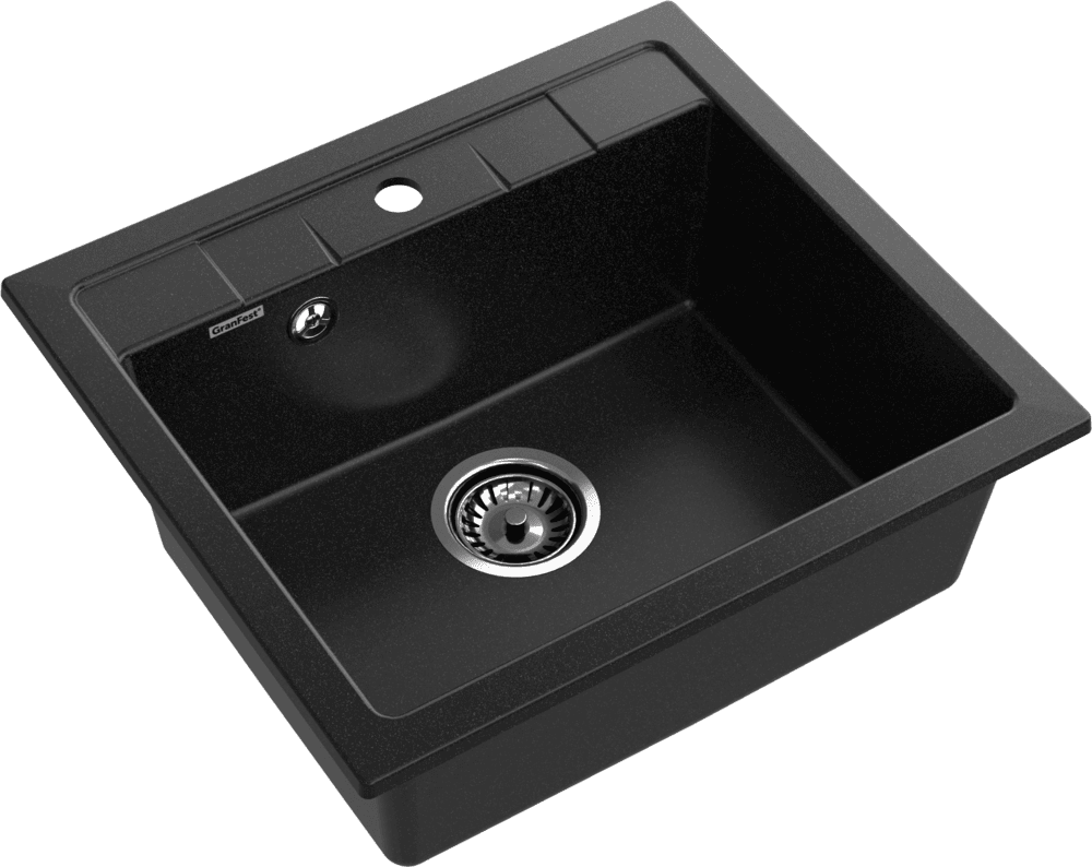 Кухонная мойка GRANFEST QUADRO Q-561 черный - фото2
