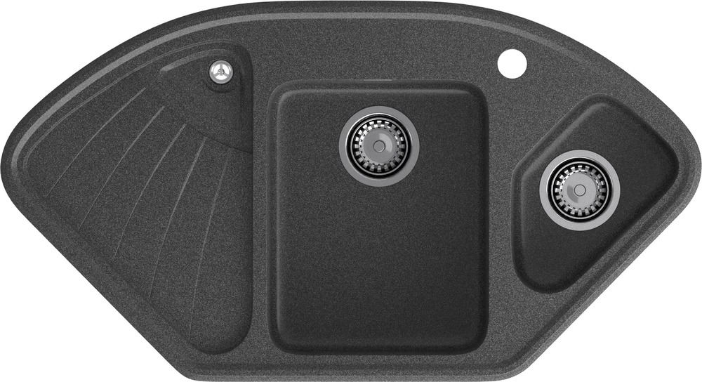 Кухонная мойка GRANFEST CORNER C-1040E графит - фото