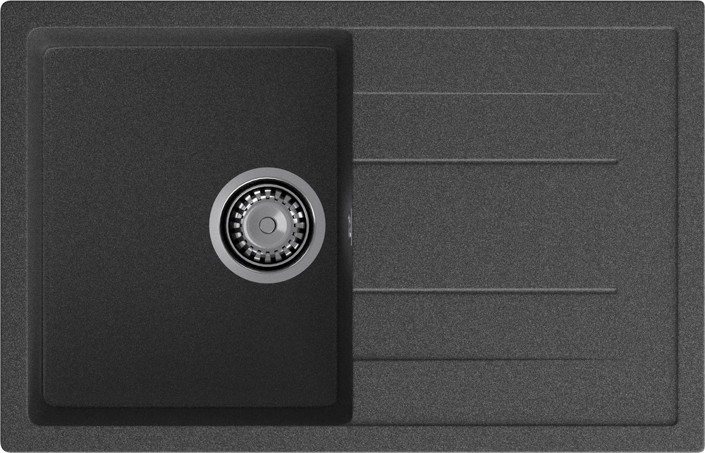 Кухонная мойка GRANFEST QUADRO Q-780L графит - фото