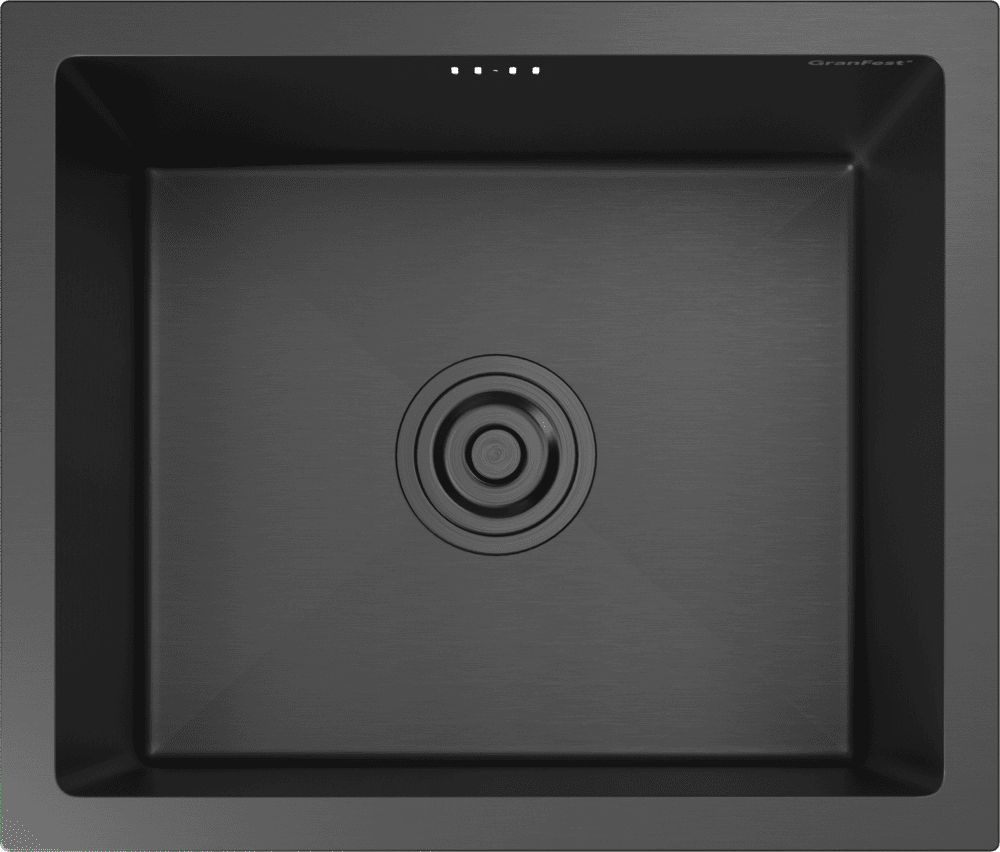 Кухонная мойка из нержавеющей стали GRANFEST METAL 4538 PVD графит - фото