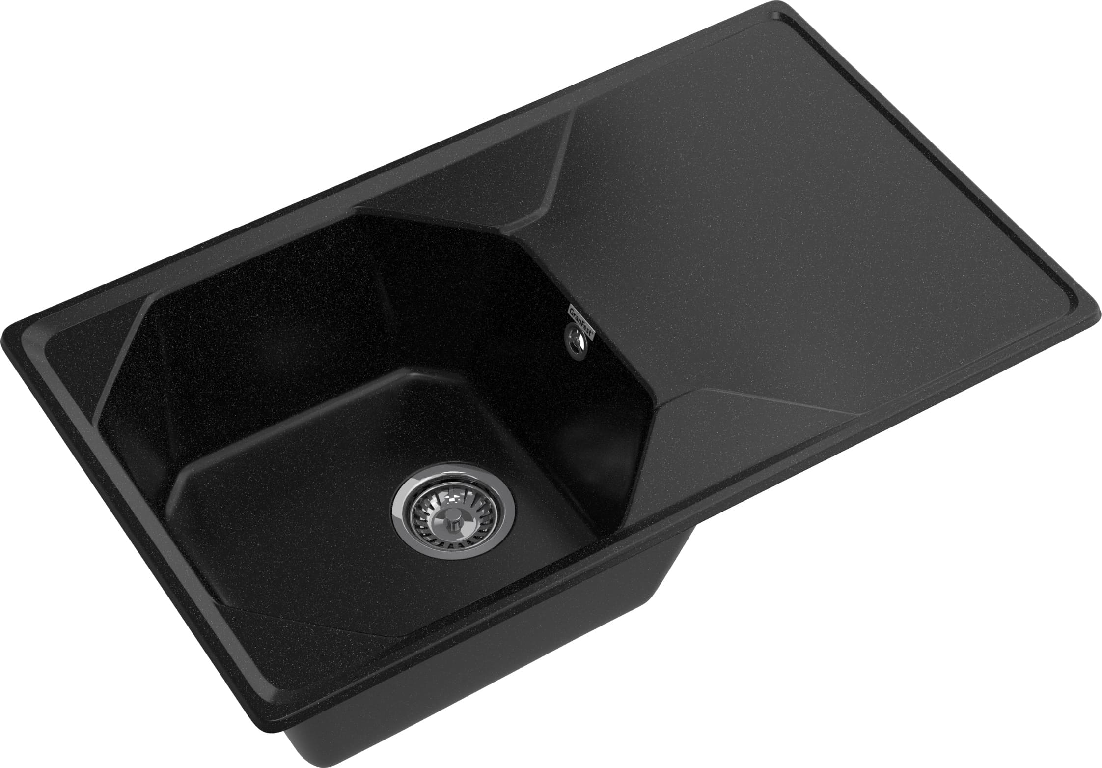 Кухонная мойка GRANFEST UNIQUE U-840L черный - фото2