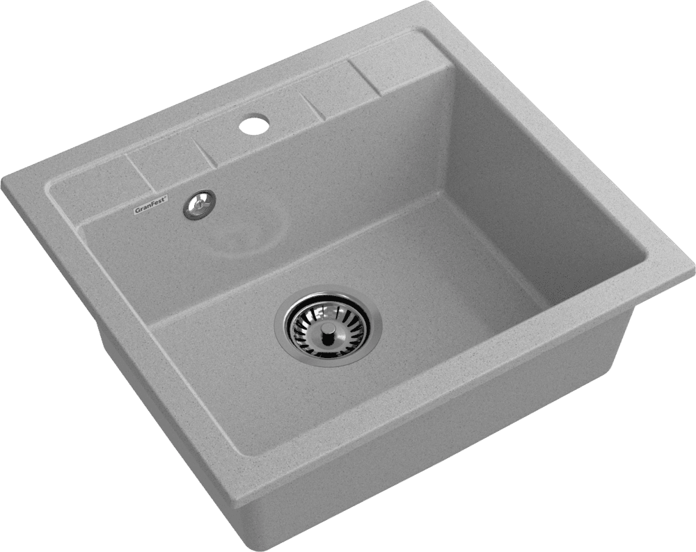 Кухонная мойка GRANFEST QUADRO Q-561 серый - фото2