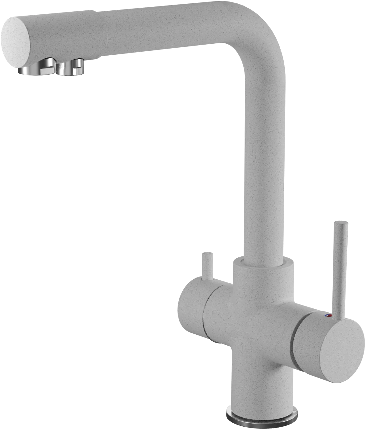 Смеситель для кухни GRANFEST QUARZ Z-5423 серый - фото