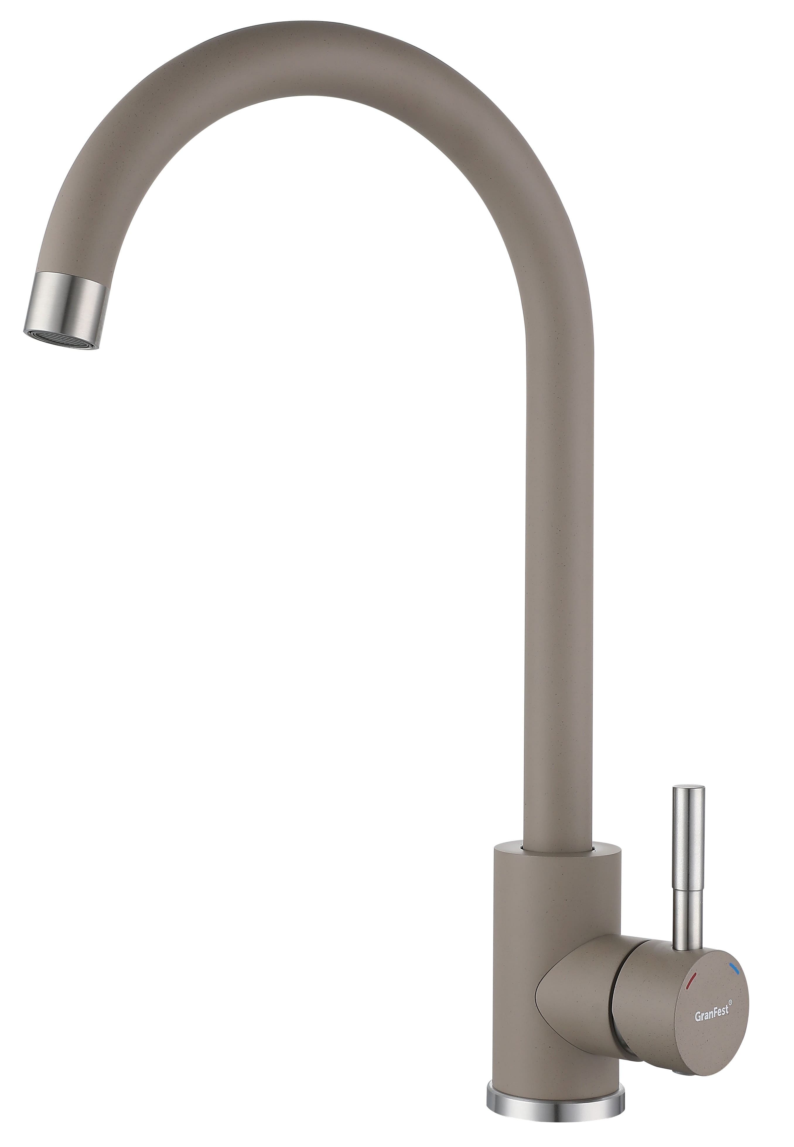 Смеситель для кухни GRANFEST QUARZ Z-5410 песочный - фото