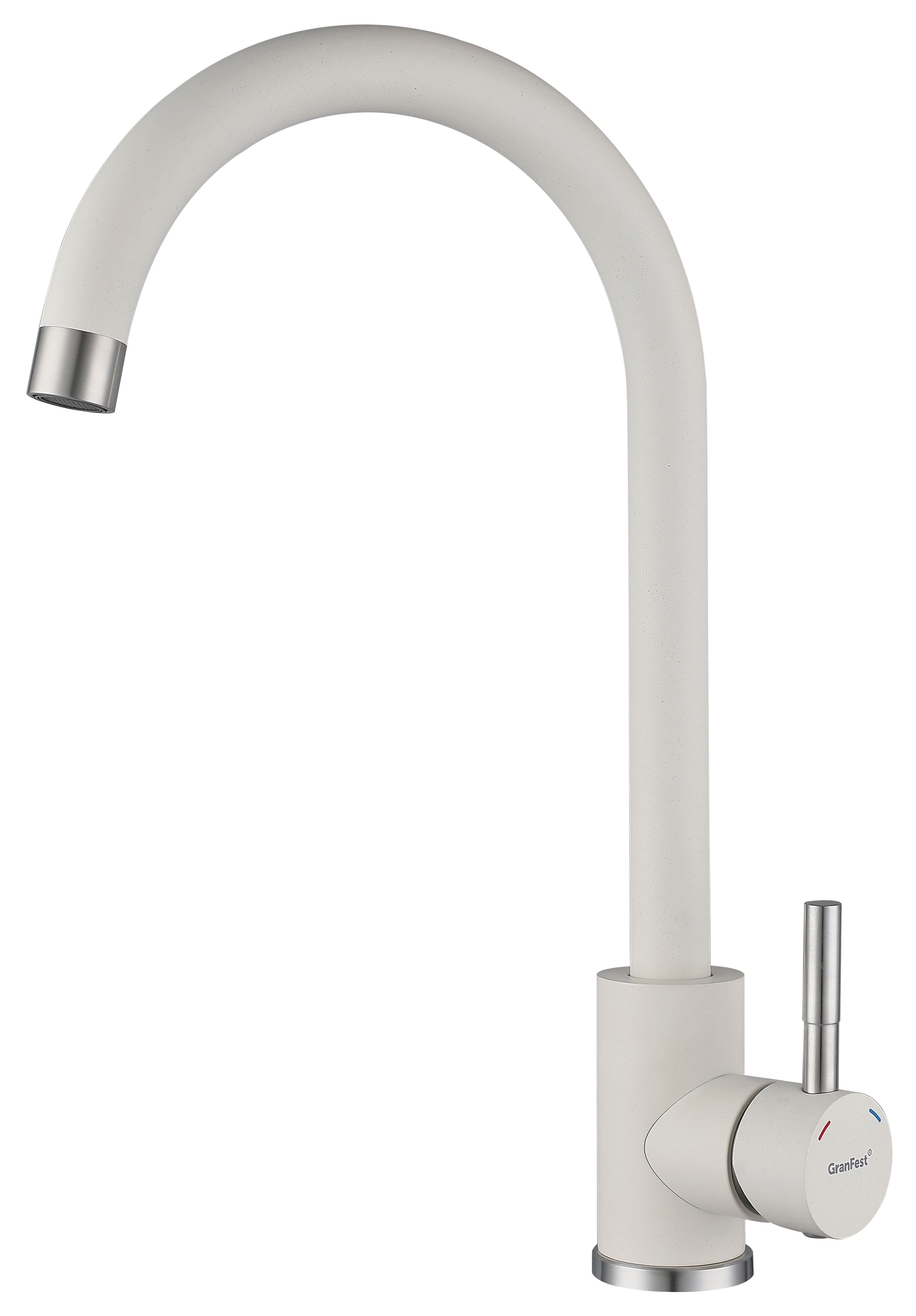 Смеситель для кухни GRANFEST QUARZ Z-5410 белый - фото