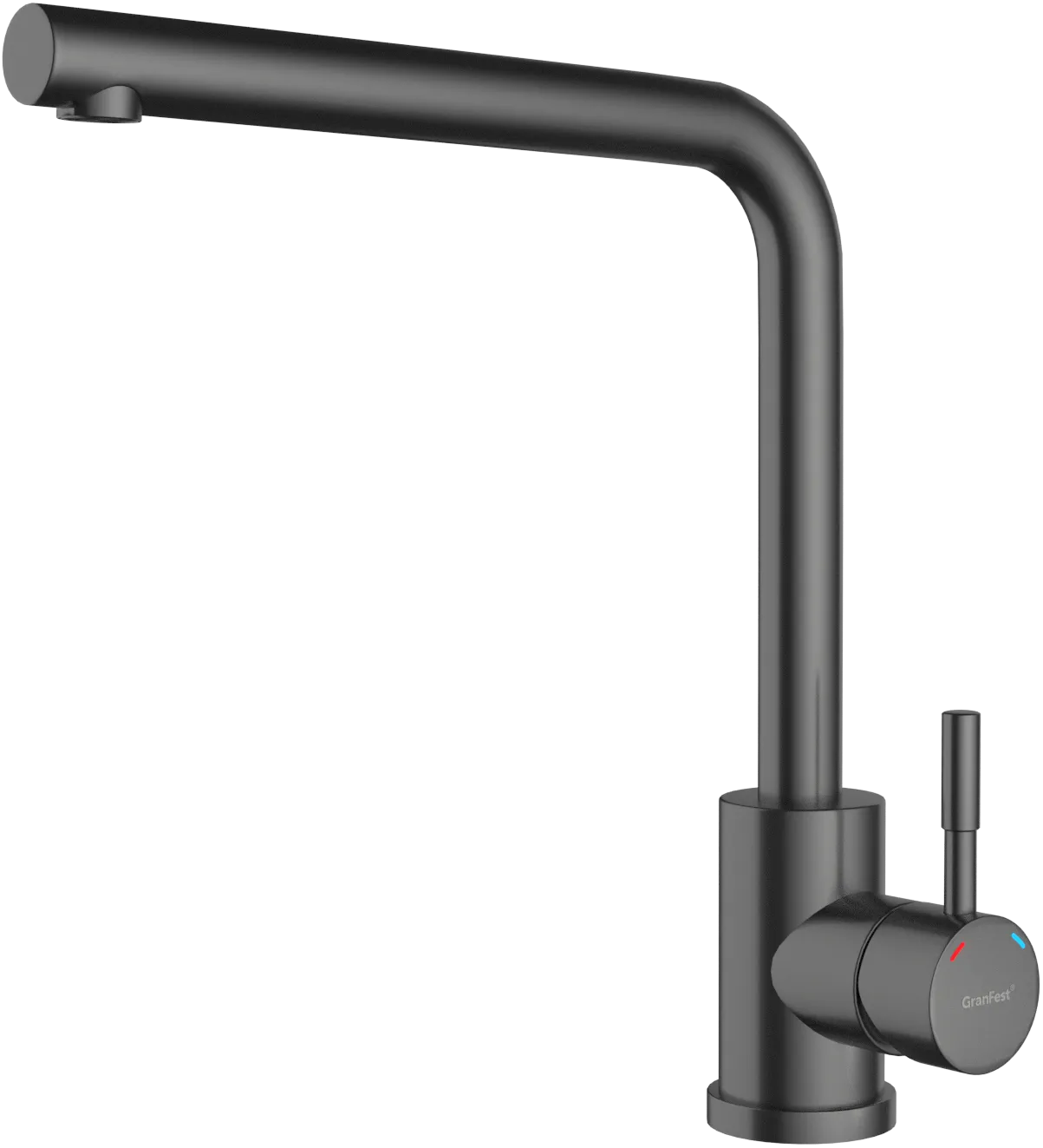 Смеситель для кухни GRANFEST QUARZ Z-5411  PVD графит - фото