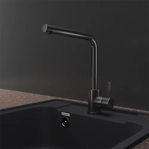 Смеситель для кухни GRANFEST QUARZ Z-5411  PVD графит - фото2