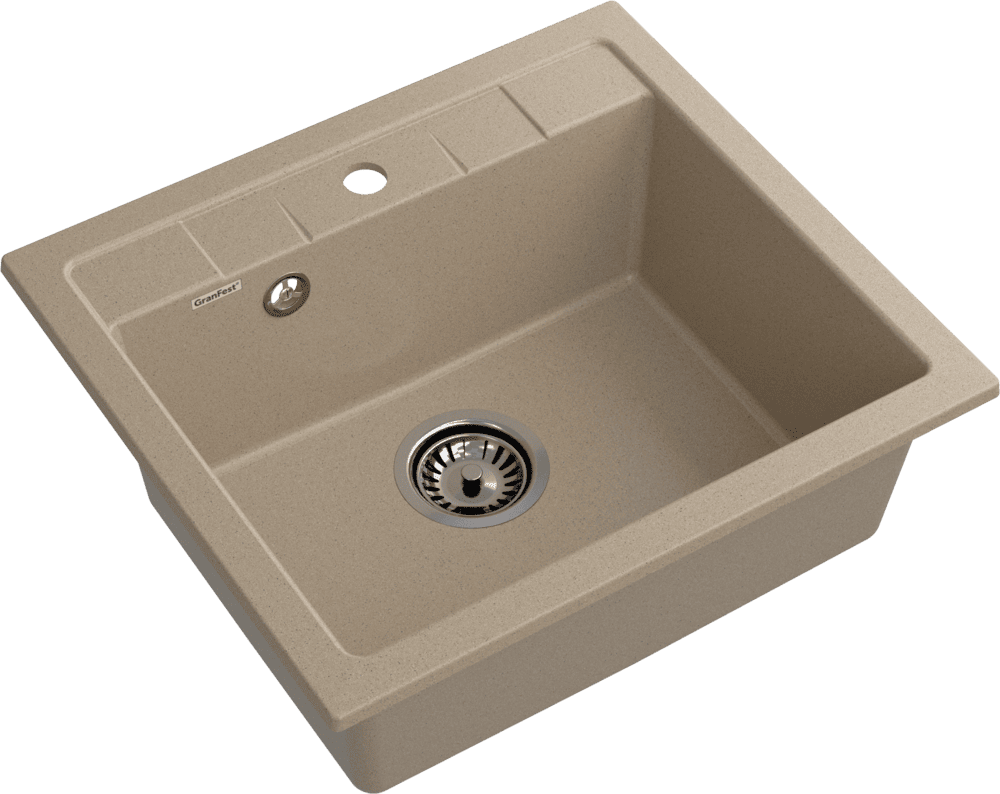 Кухонная мойка GRANFEST QUADRO Q-561 песочный - фото2