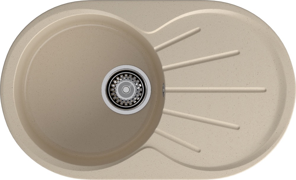 Кухонная мойка GRANFEST RONDO R-750L кашемир - фото