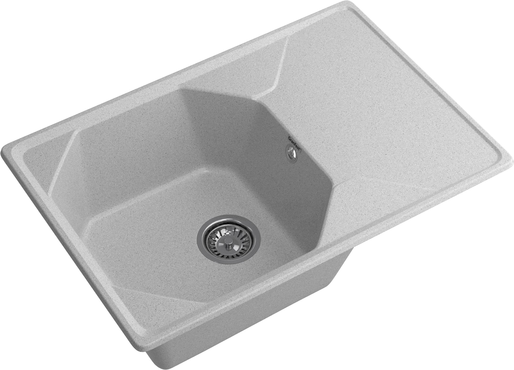 Кухонная мойка GRANFEST UNIQUE U-740L серый - фото2