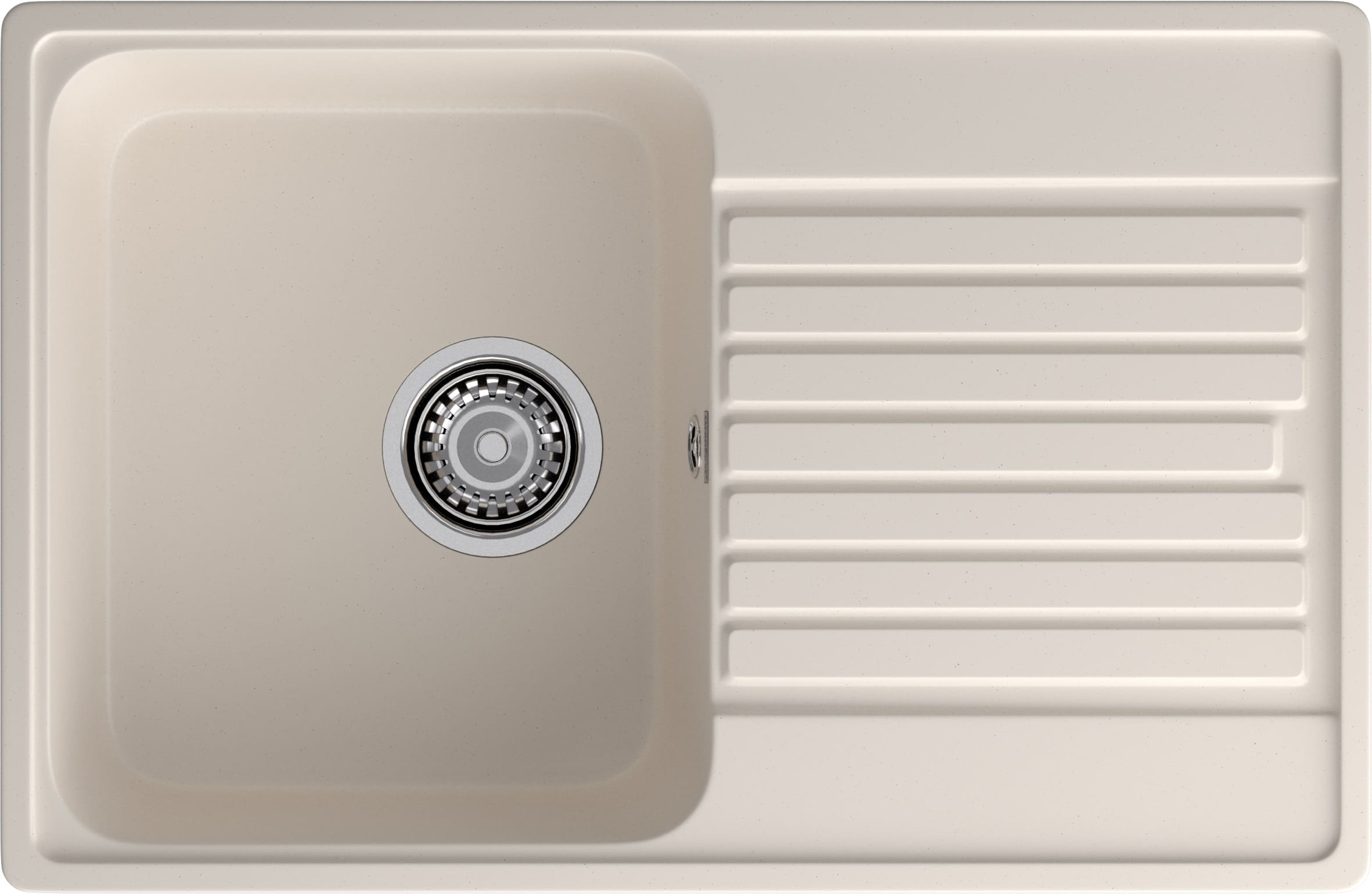 Кухонная мойка GRANFEST QUARZ Z-78 белый + сифон - фото