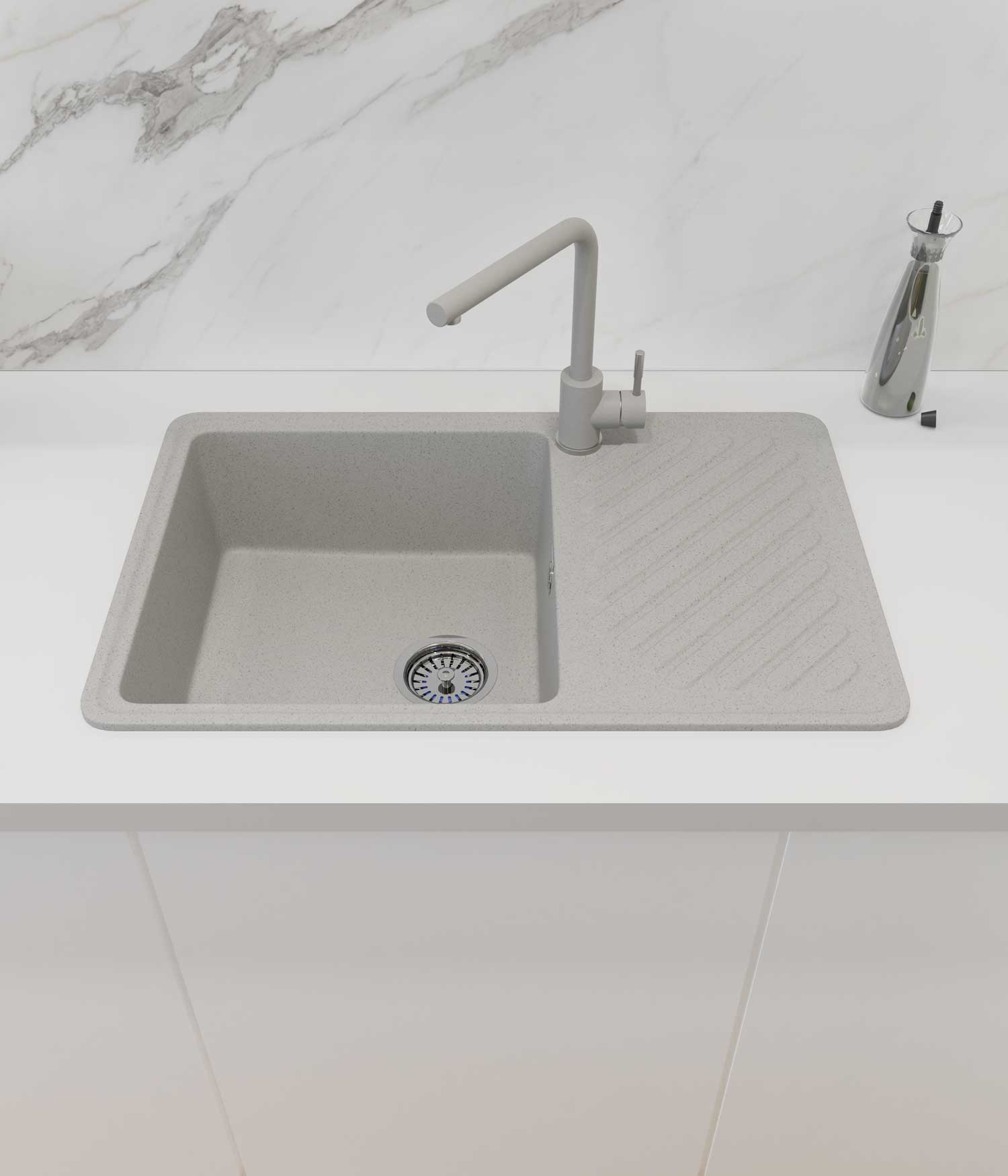 Смеситель для кухни GRANFEST QUARZ Z-5411 серый - фото3