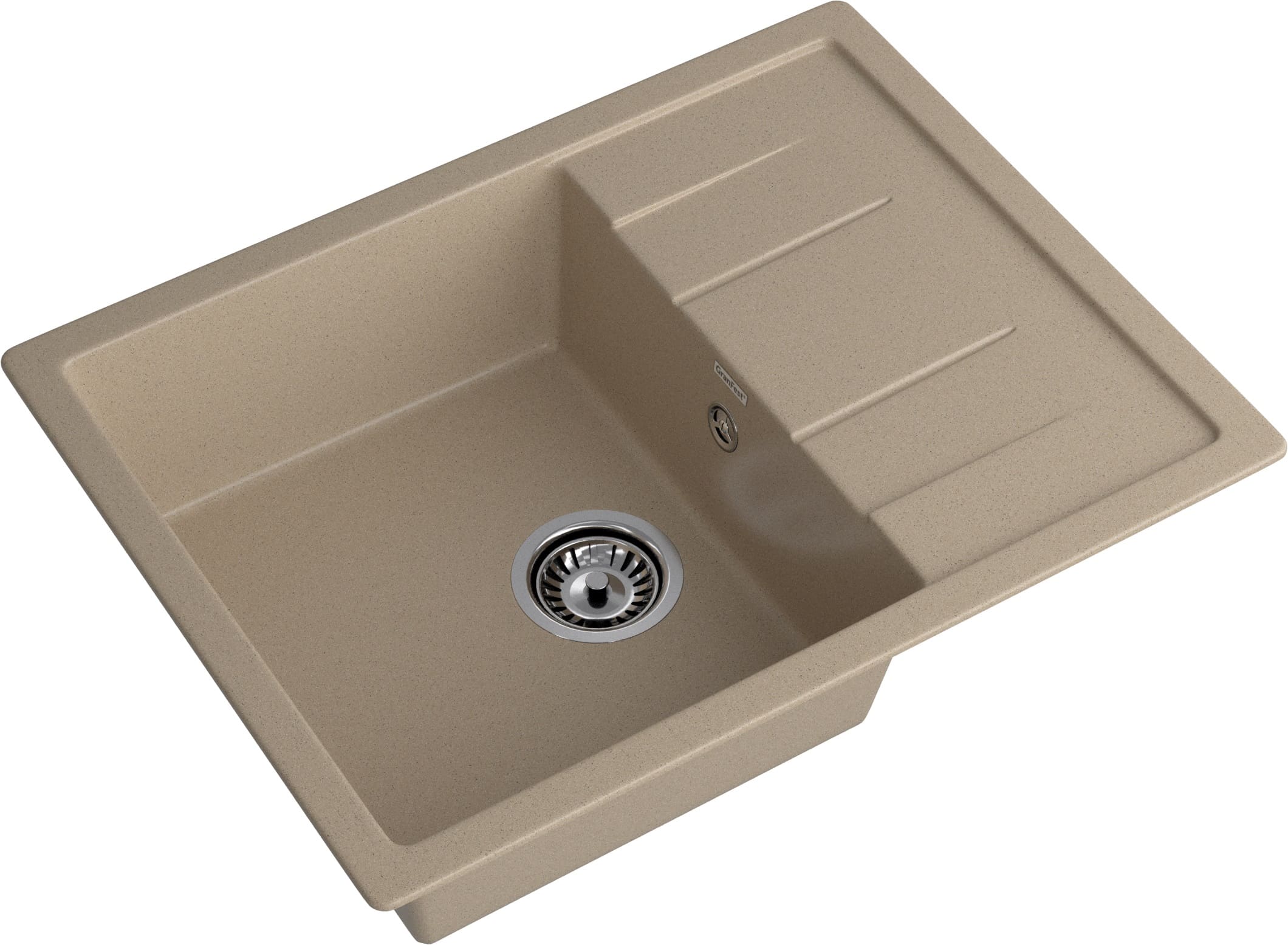Кухонная мойка GRANFEST QUADRO Q-650L песочный - фото2