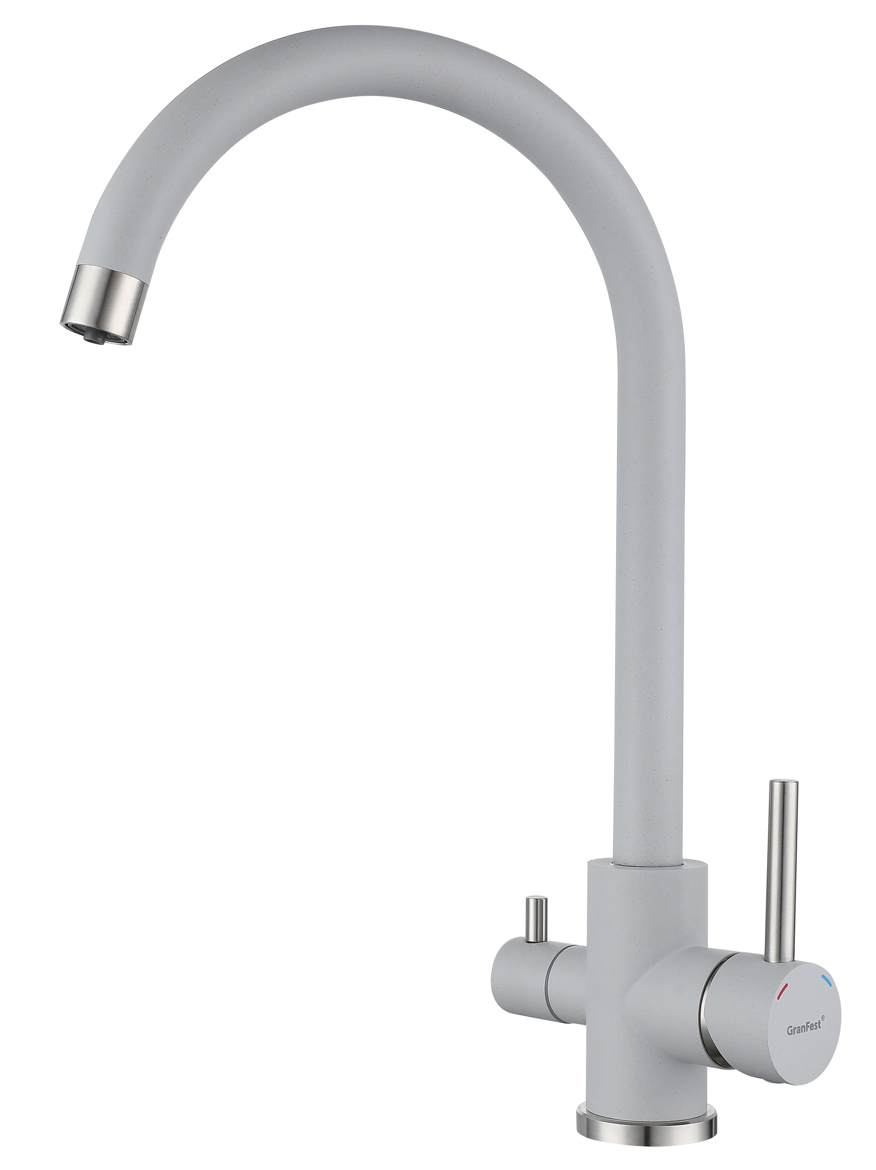 Смеситель для кухни GRANFEST QUARZ Z-5420 серый - фото