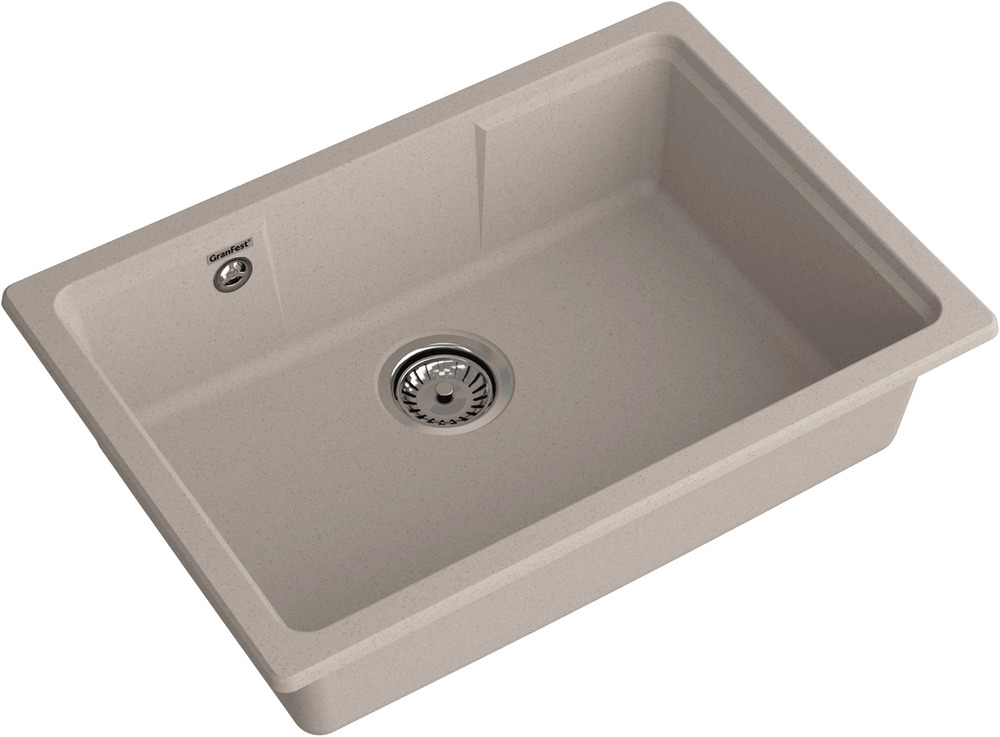 Кухонная мойка GRANFEST URBAN UR-4565 песочный - фото2