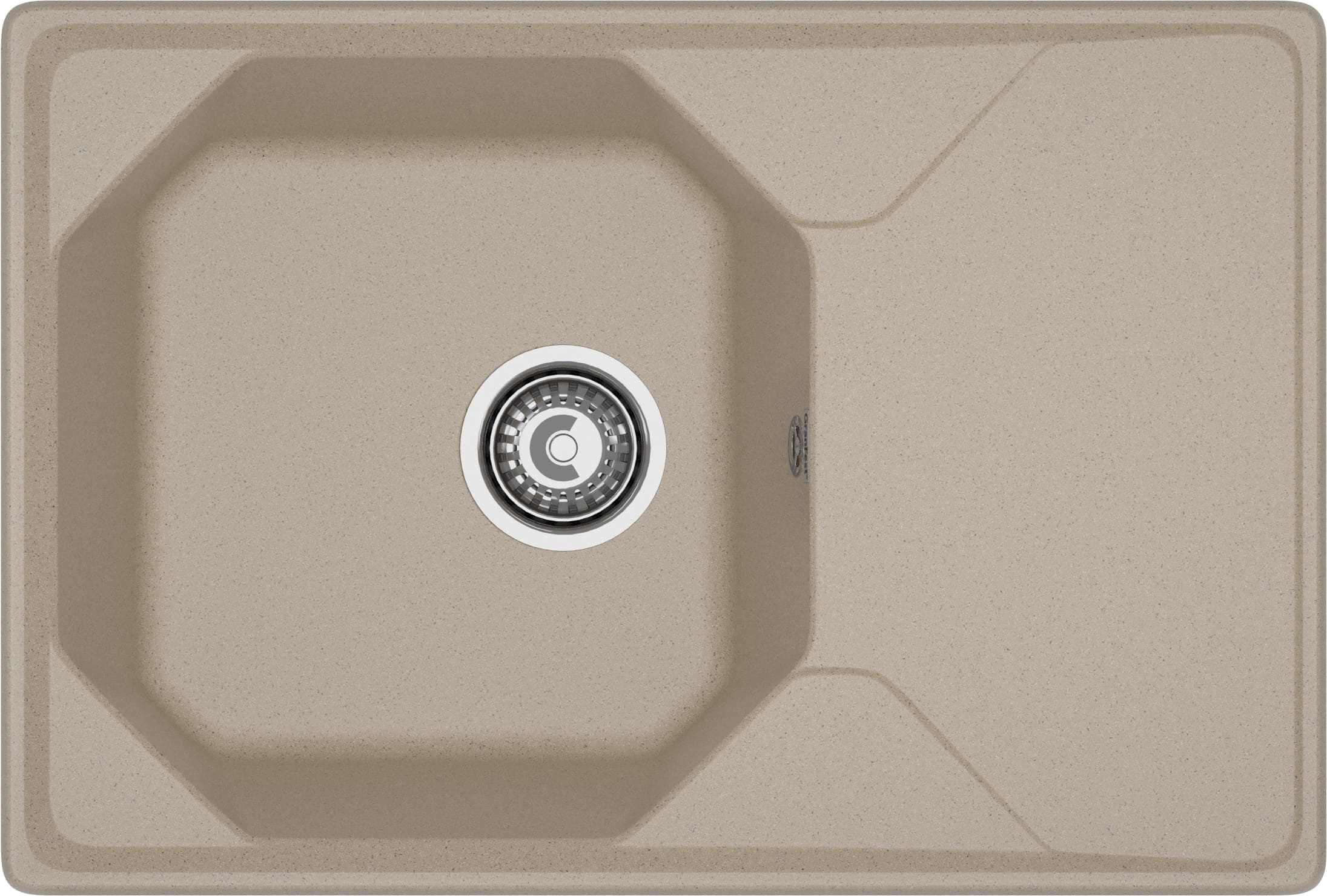 Кухонная мойка GRANFEST UNIQUE U-740L песочный - фото