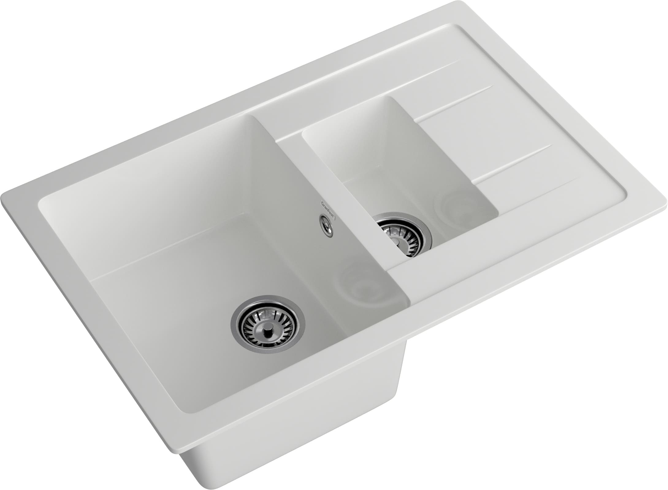 Кухонная мойка GRANFEST QUADRO Q-775KL иней - фото2