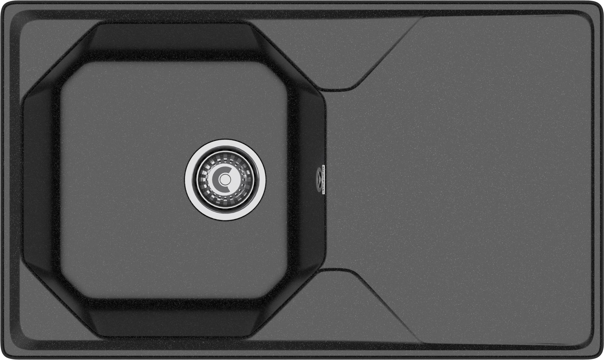 Кухонная мойка GRANFEST UNIQUE U-840L черный - фото