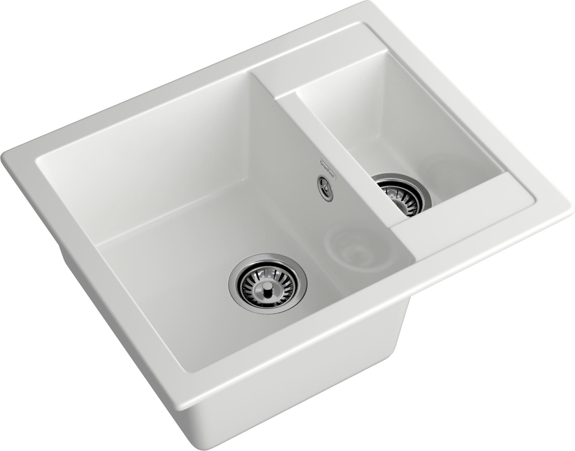 Кухонная мойка GRANFEST QUADRO Q-610K иней - фото2