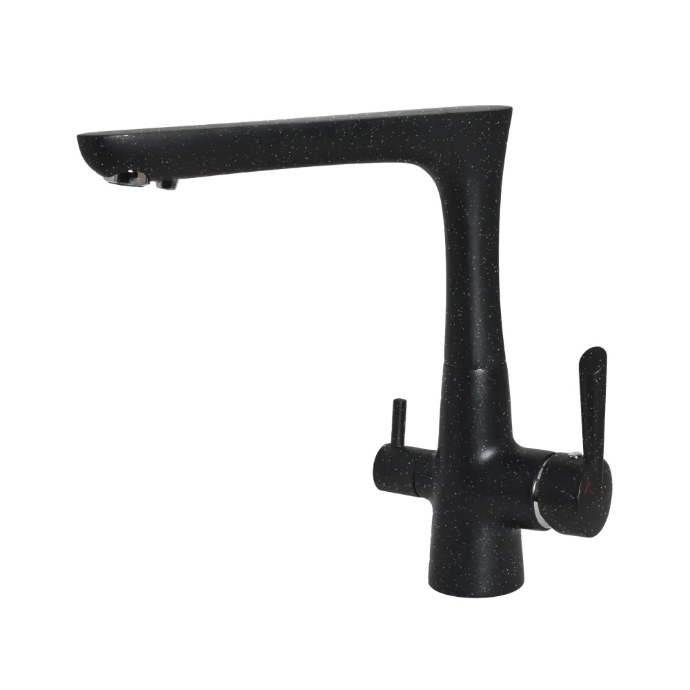 Смеситель для кухни GRANFEST 3223 черный - фото