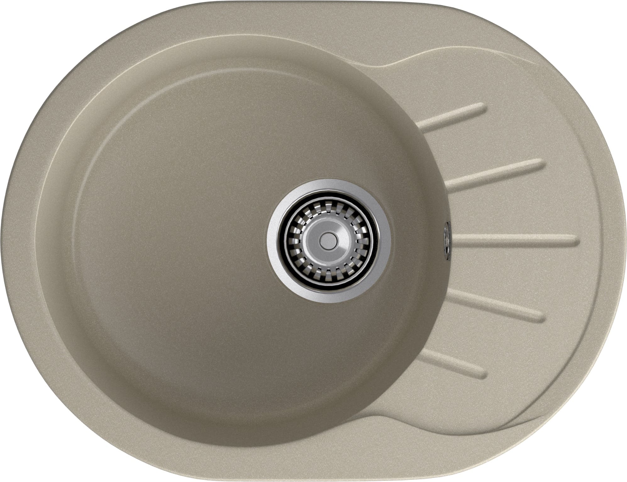 Кухонная мойка GRANFEST RONDO R-580L топаз - фото