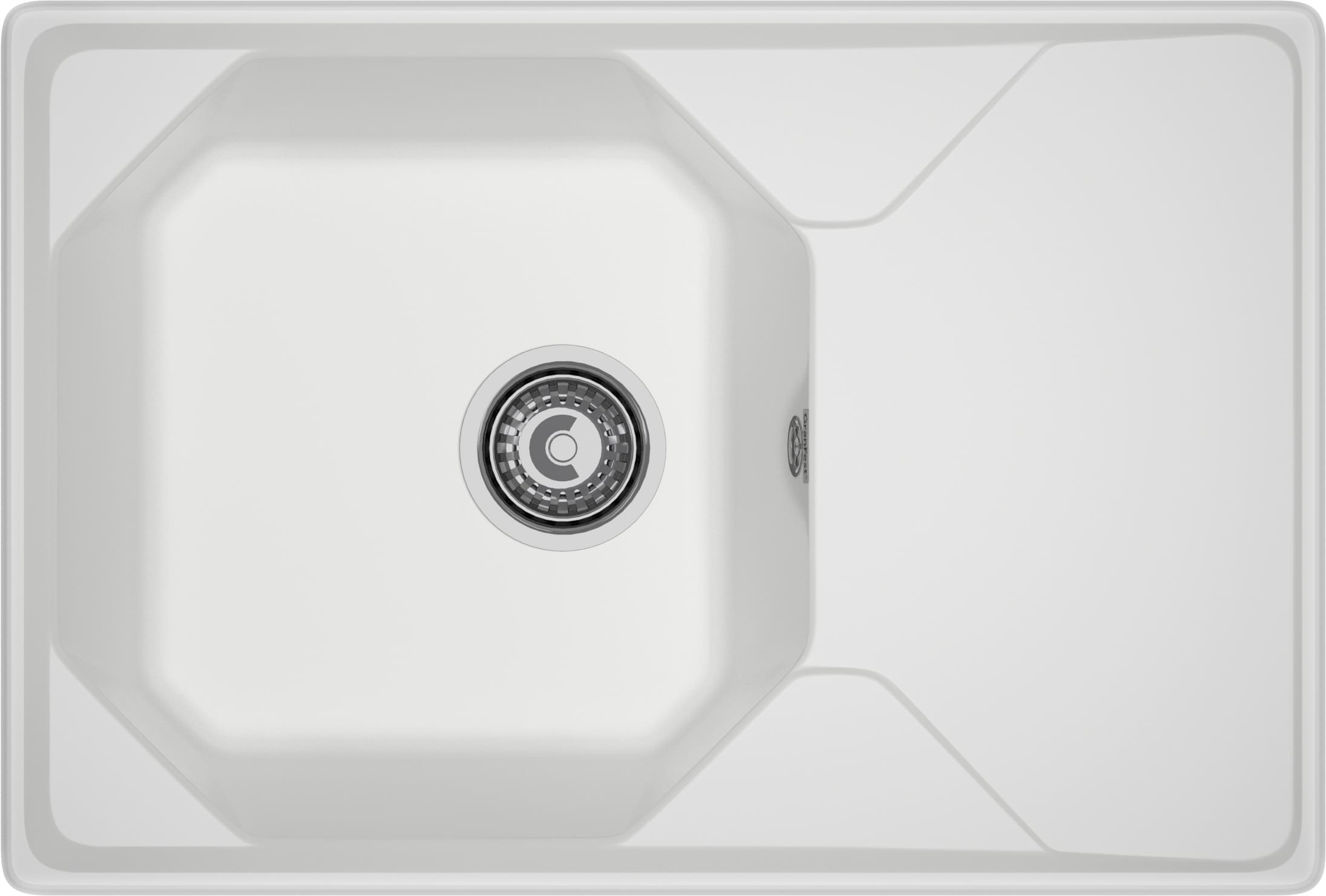 Кухонная мойка GRANFEST UNIQUE U-740L иней - фото