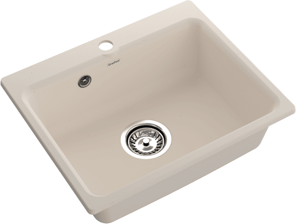 Кухонная мойка GRANFEST SMART SM-520 белый + сифон - фото2