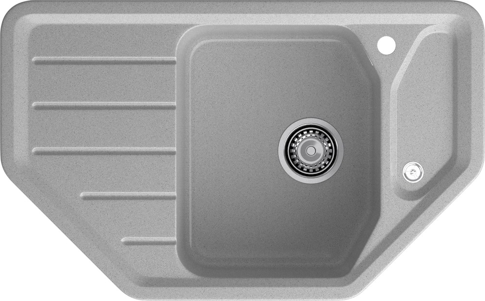Кухонная мойка GRANFEST CORNER C-800E серый - фото