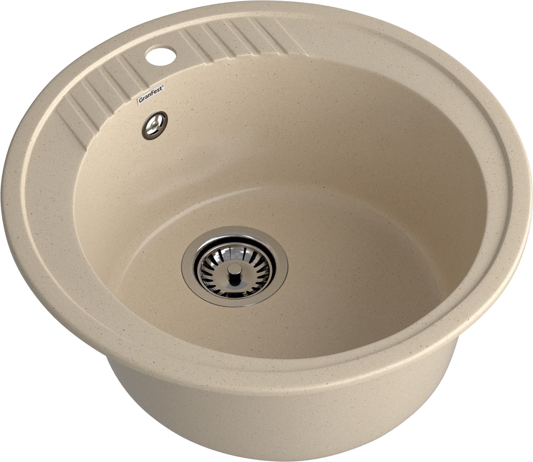 Кухонная мойка GRANFEST RONDO R-520 кашемир - фото2