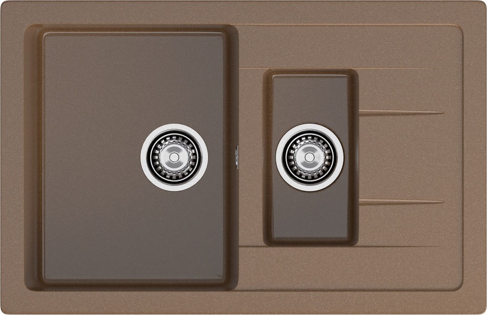 Кухонная мойка GRANFEST QUADRO Q-775KL терракот - фото