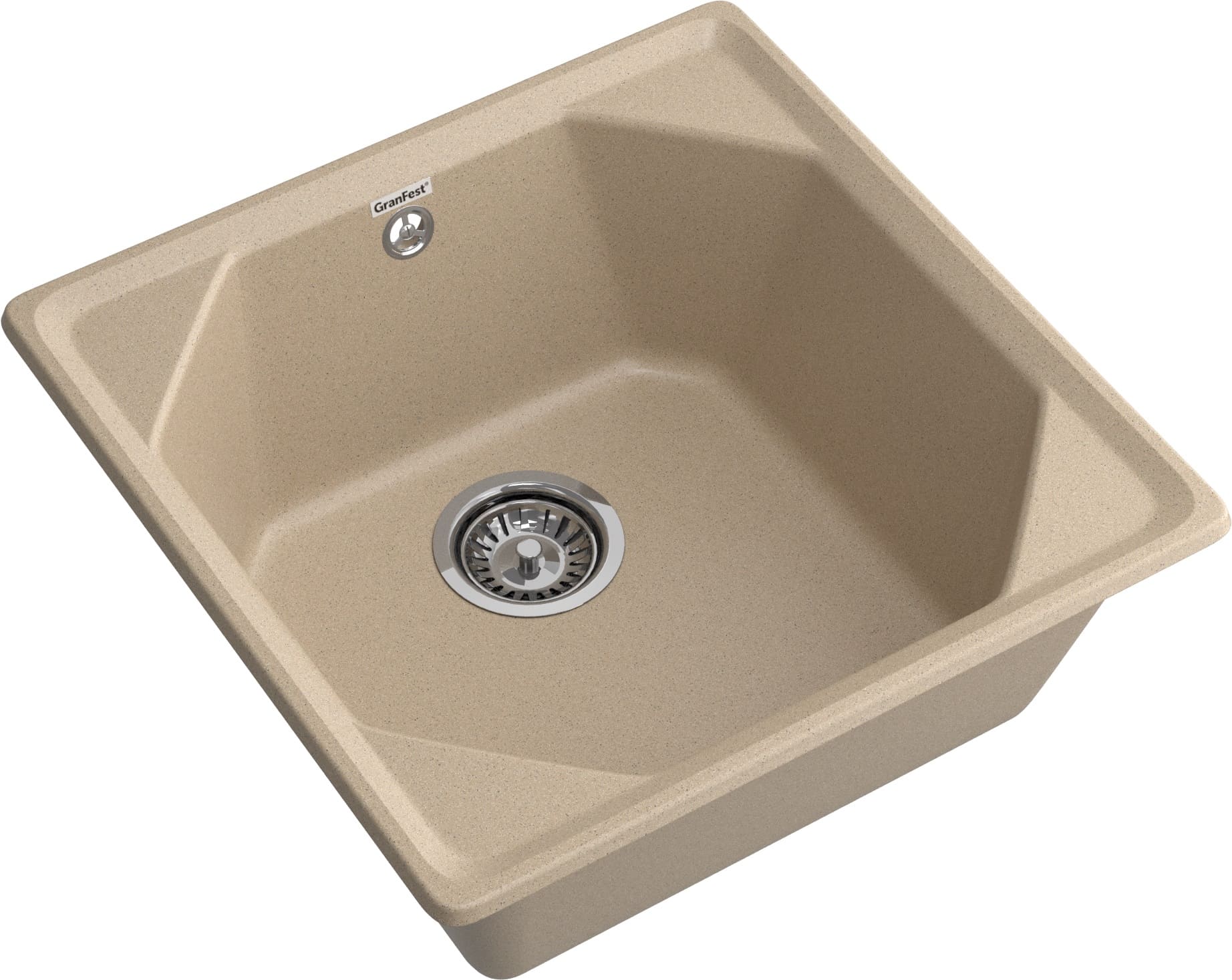 Кухонная мойка GRANFEST UNIQUE U-500 песочный - фото2