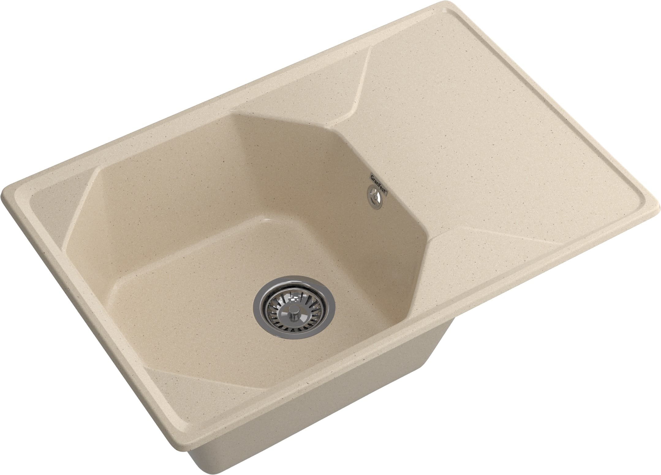 Кухонная мойка GRANFEST UNIQUE U-740L кашемир - фото2