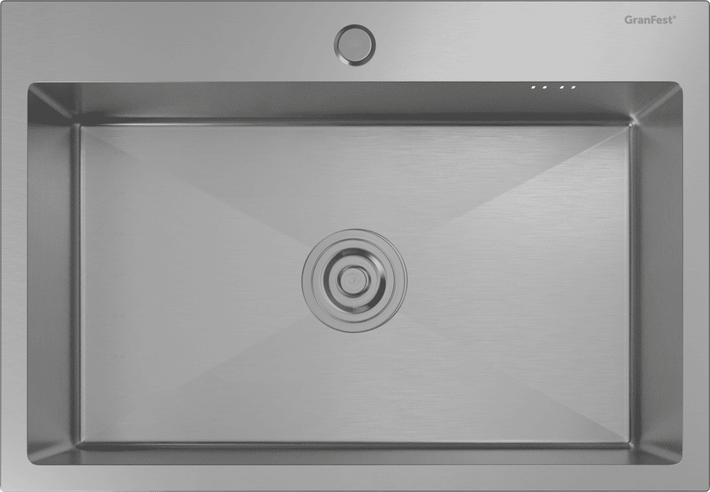 Кухонная мойка из нержавеющей стали GRANFEST METAL 6545 нержавеющая сталь - фото