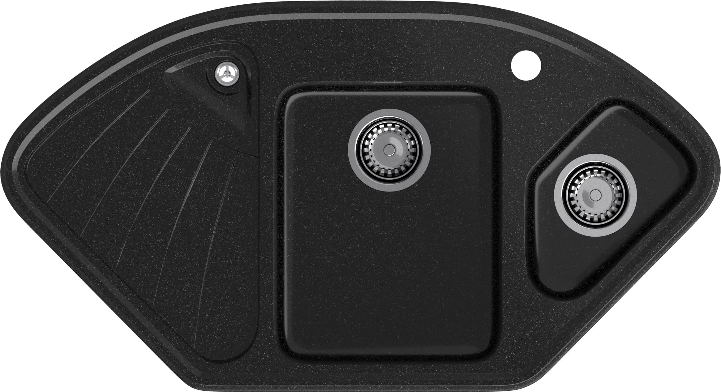 Кухонная мойка GRANFEST CORNER C-1040E черный - фото