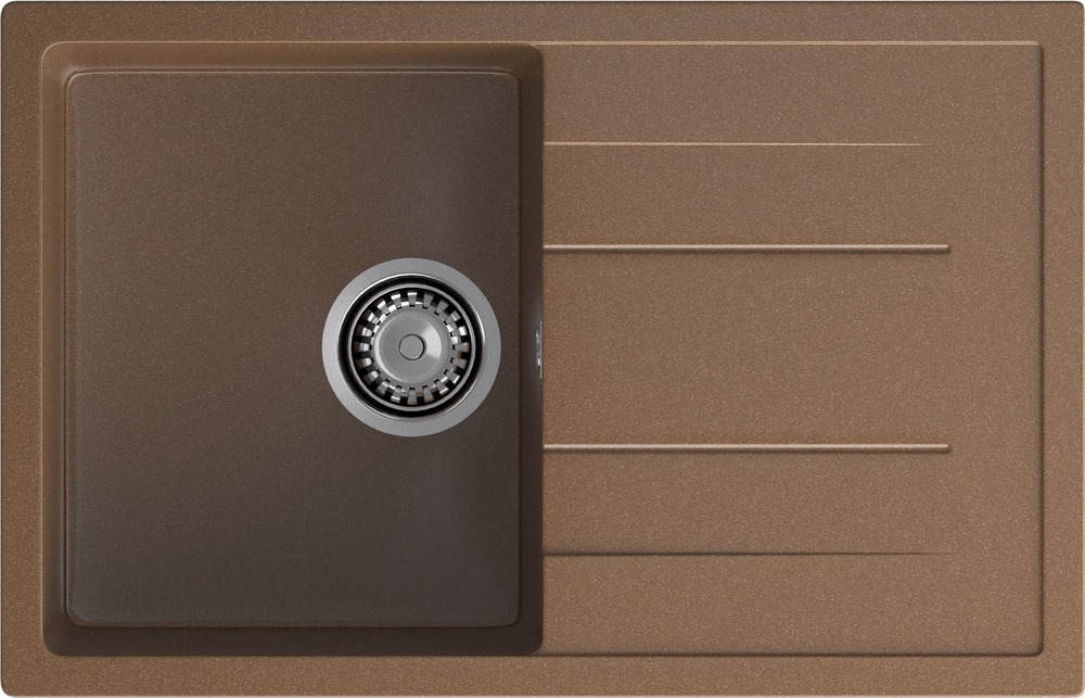 Кухонная мойка GRANFEST QUADRO Q-780L терракот - фото